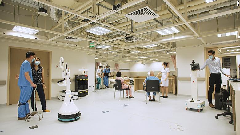 Changi hospital now has more than 50 robots that help out with tasks from surgery to cleaning.