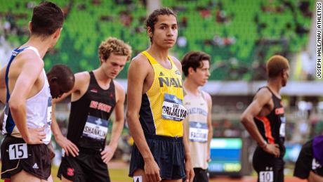 Luis Grijalva finished second in the men&#39;s 5000-meter race at the NCAA Division I Outdoor Track &amp; Field Championships in Eugene, Oregon, last month. 