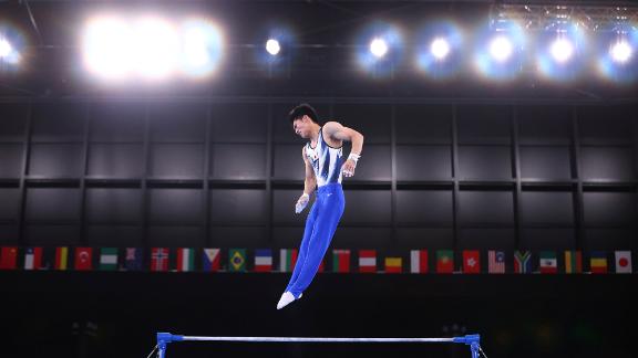 Japanese gymnast Daiki Hashimoto competes during the individual all-around on July 28. <a href=