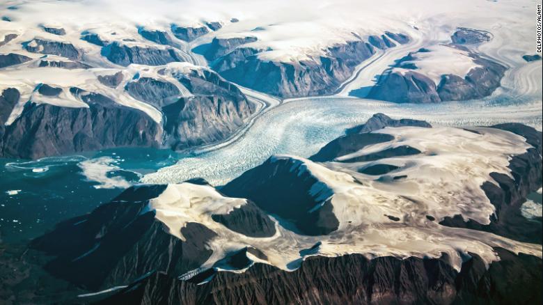 Ice melting on the west side of Greenland in 2019, a record year for ice loss.