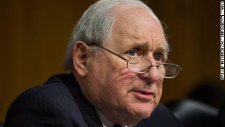 In this April 1, 2014, file photo, Sen. Carl Levin speaks during a hearing on Capitol Hill in Washington.