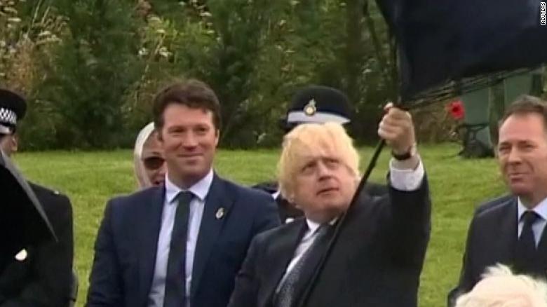 Watch Boris Johnson's epic battle with umbrella