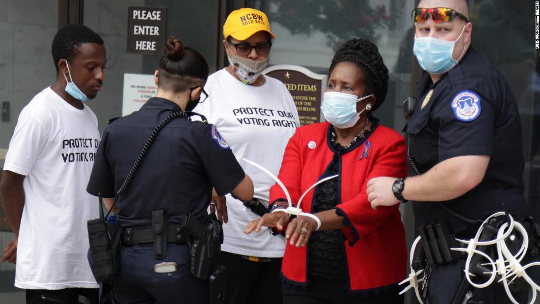 Sheila Jackson Lee arrested during voting rights protest in DC | CNN  Politics
