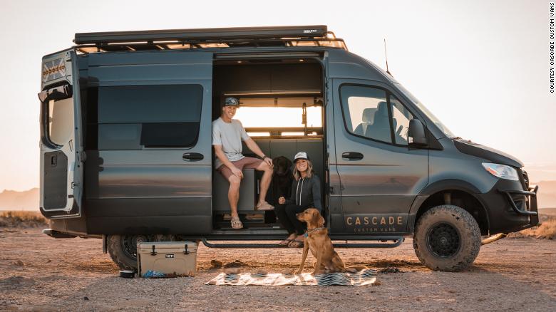 Bryan Walker and Alexa Owens founded Cascade Custom Vans right before the pandemic. They own their own van still and use their free time to travel.