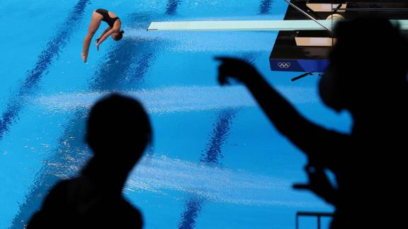 US diver Hailey Hernandez competes in the 3-meter springboard on July 31.