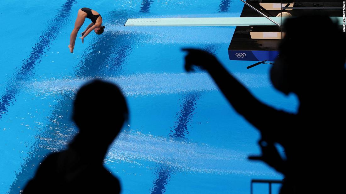 US diver Hailey Hernandez competes in the 3-meter springboard on July 31.