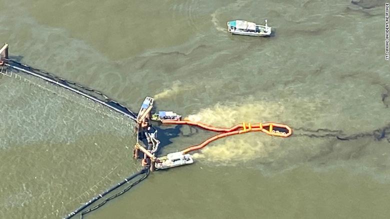 The 2019 Golden Ray shipwreck off Georgia’s Jekyll Island is leaking oil