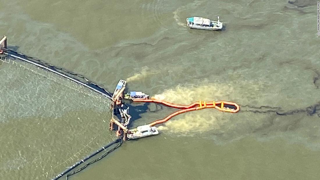 The 2019 Golden Ray shipwreck off Georgia's Jekyll Island is leaking oil