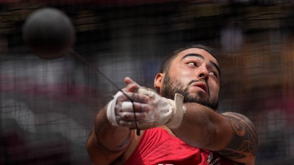 Chile's Humberto Mansilla competes in hammer throw qualifications on August 2.