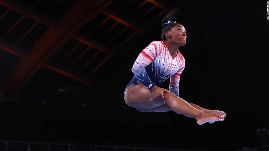 The International Gymnastics Federation said Biles&#39; set consisted of the following: &quot;3/1 wolf turn. Front aerial, jumps. Back handspring to two layout stepouts. Switch to switch 1/2, pause, back pike. Side aerial. And two back handsprings to terrific double pike dismount!&quot;