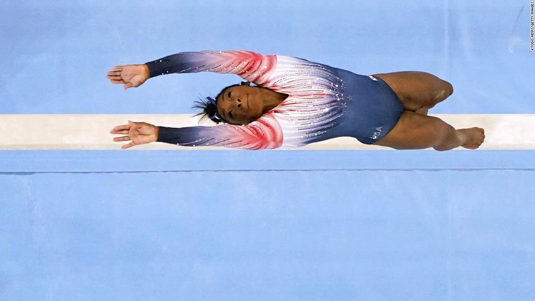 This was Biles&#39; first competition since she withdrew from the team all-around last week.