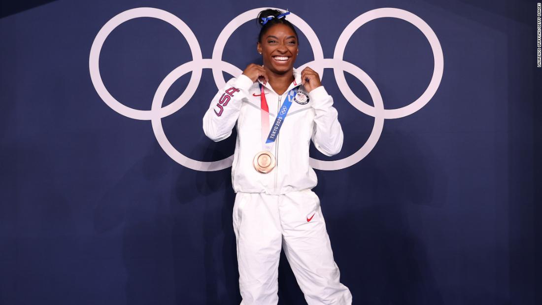 &quot;It&#39;s been a very long week, a very long five years,&quot; Biles said. &quot;I didn&#39;t expect to medal today. I just wanted to go out and do it for me, and that&#39;s what I did.&quot;