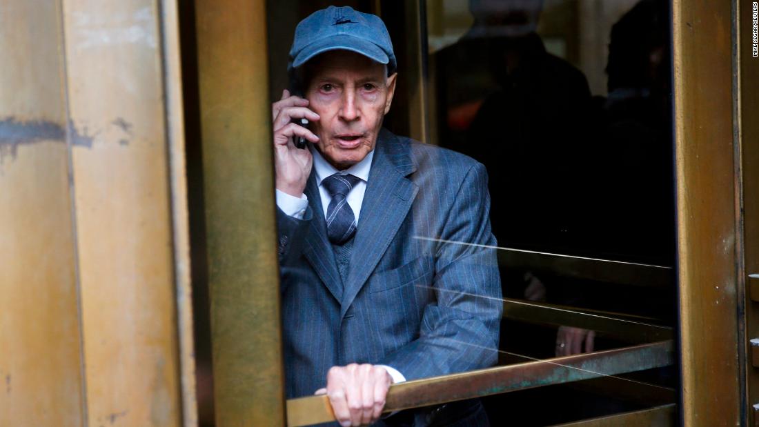 Durst leaves for a lunch break after appearing in a criminal courtroom for his trial on charges of trespassing on property owned by his estranged family, in New York, on December 10, 2014.