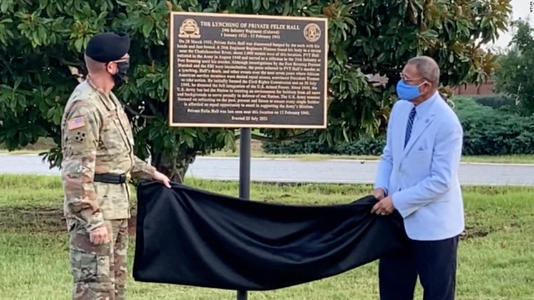 Army unveils memorial to a Black soldier lynched on military base 80 years ago