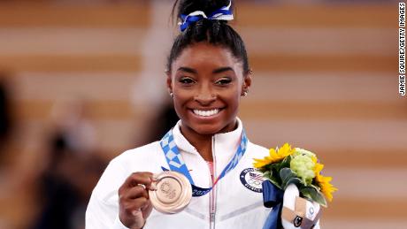Simone Biles won a bronze medal this week at the Tokyo Olympic Games.