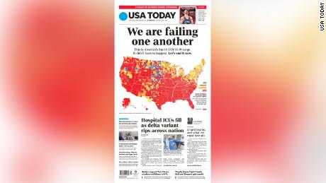 USA Today&#39;s front page for August 6-8, 2021.