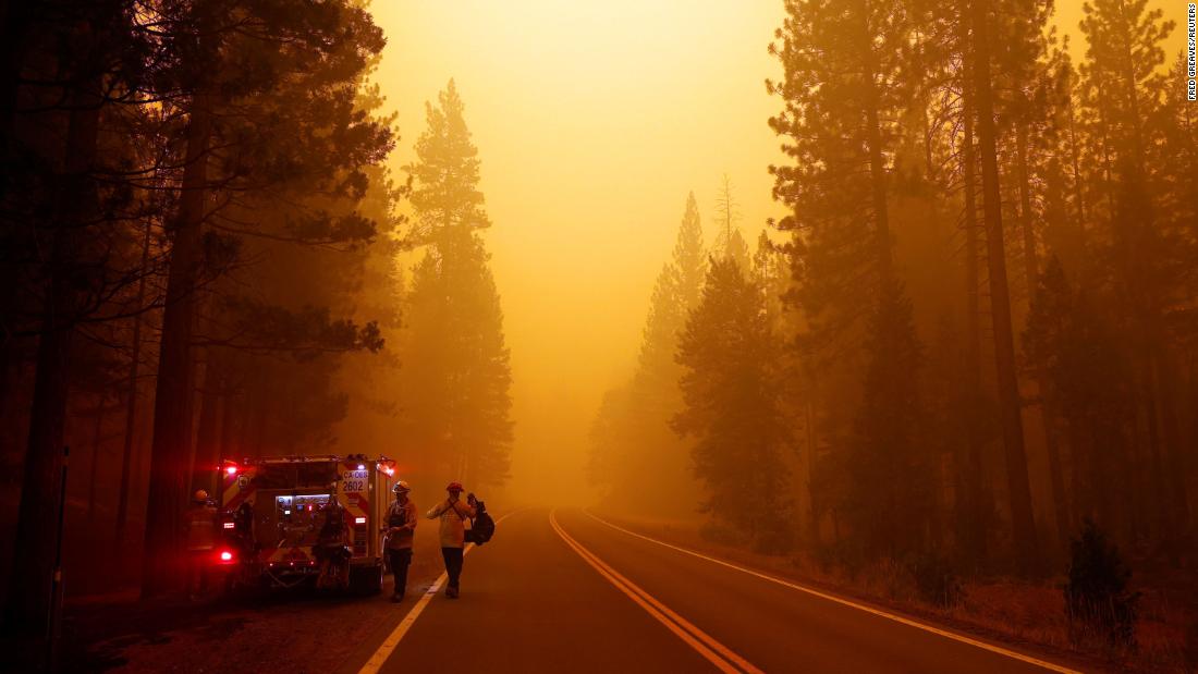 Residents in part of Northern California warned to stay indoors due to smoke from massive wildfires