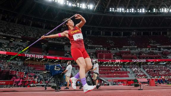 China's Liu Shiying competes in the <a href=