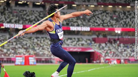 Neeraj Chopra&#39;s throw of 87.58m won him javelin gold at Tokyo 2020.