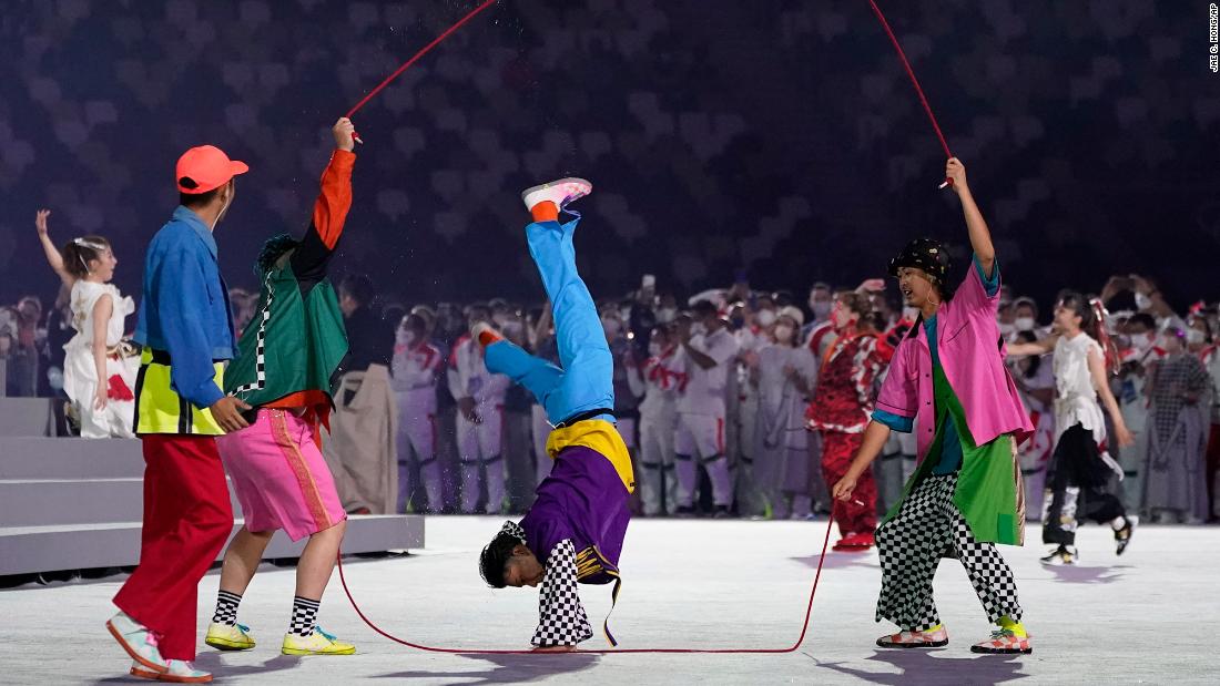 Dancers perform during the closing ceremony.