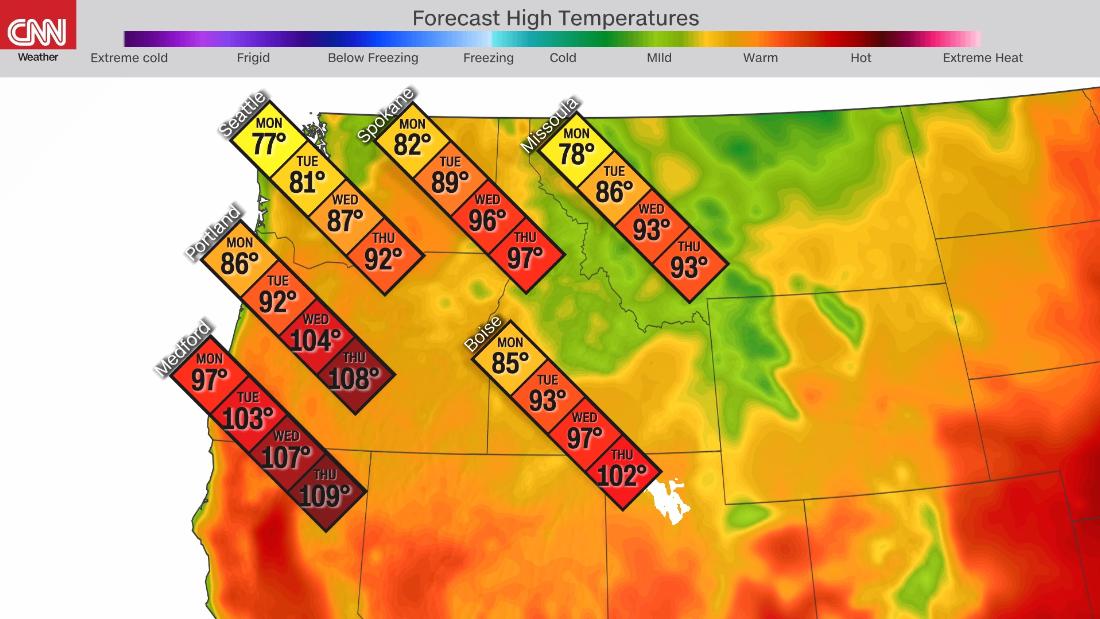 Weather forecast Record heat building in the Pacific Northwest CNN Video