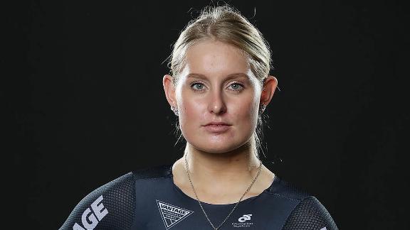 Olivia Podmore poses during the Headshot of the NZOC Cycling Commonwealth Games.