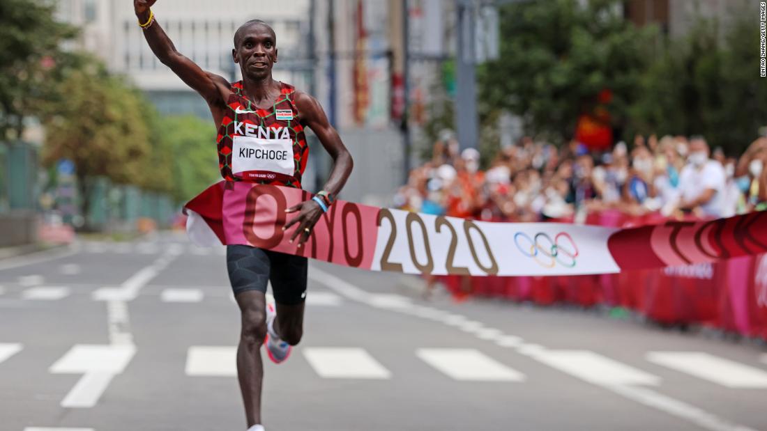 &lt;strong&gt;Eliud Kipchoge, Kenya: &lt;/strong&gt;The 36-year-old marathoner is considered among the &quot;&lt;a href=&quot;https://edition.cnn.com/2021/08/08/sport/eliud-kipchoge-olympic-marathon-spt-intl/index.html&quot; target=&quot;_blank&quot;&gt;greatest of all time&lt;/a&gt;,&quot; and Kipchoge showed it once again at the Tokyo Olympics, winning gold in the men&#39;s marathon. That&#39;s back-to-back wins for the Kenyan superstar, making him only the third man ever to defend his gold medal in this event.