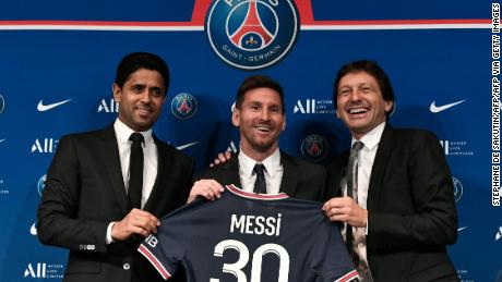 'Very happy, very proud' to have Messi, says PSG president