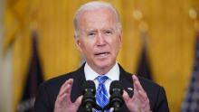 US President Joe Biden speaks on his Build Back Better economic agenda, in the East Room of the White House in Washington, DC, on August 11, 2021. 