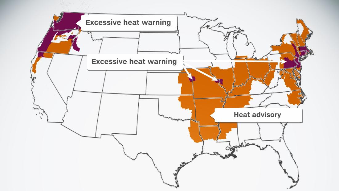 Dangerous record heat bakes the US on both coasts