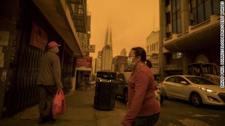 Powerful, dry winds swept across San Francisco, California, during 2020&#39;s wildfire season, driving up the risk of fires in a region that has been battered by heat waves and dangerously poor air quality.