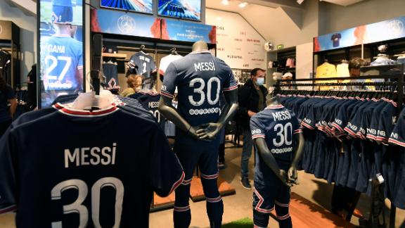 Lionel Messi shirts have been in high demand at PSG's club stores.
