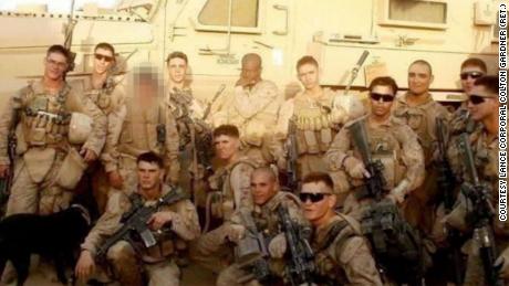Haji alongside US Marines. (Editor&#39;s note: A portion of this photo has been obscured by CNN to protect the individual&#39;s identity.)