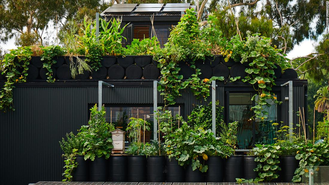 Welcome to the Greenhouse, a small oasis in the center of Melbourne&#39;s bustling Federation Square. The structure is built solely from organic materials and has a soil roof, making it ripe for food production.  