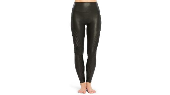 Spanx synthetic leather motorcycle leggings