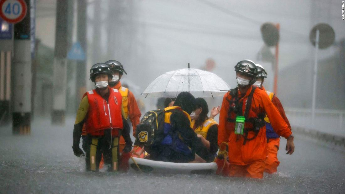Five million people under evacuation order in Japan as rain batters south coast