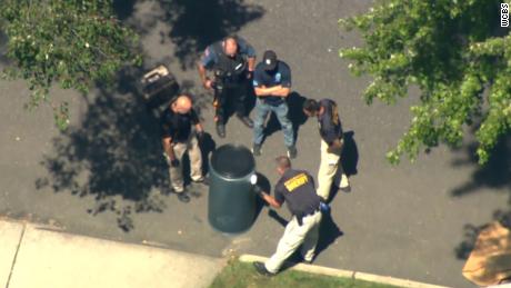 Human remains were discovered in a large plastic container in a neighborhood in New Jersey.