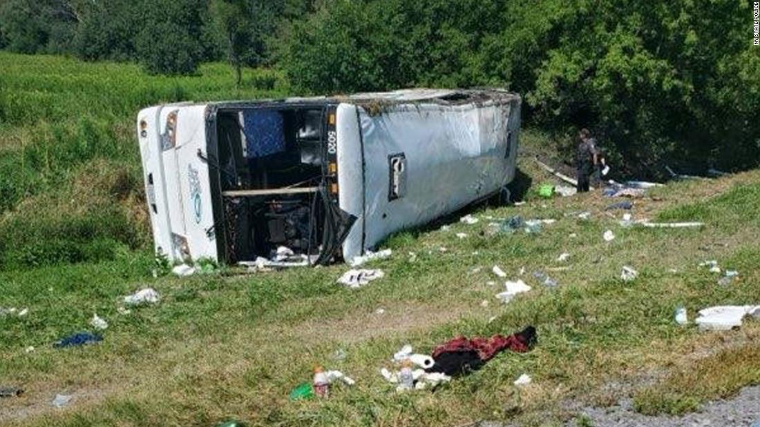 57 injured in crash of tour bus headed to Niagara Falls