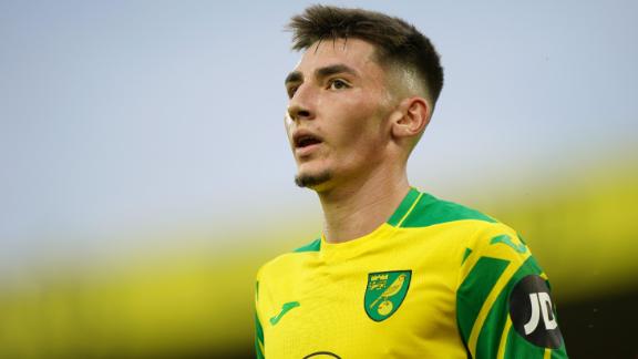 Norwich City's Billy Gilmour is playing for the club on loan from Chelsea.