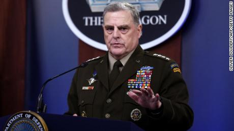 Chairman of the Joint Chiefs of Staff, General Mark Milley, holds a press conference on July 21, 2021, at The Pentagon in Washington, DC. (Photo by Olivier DOULIERY / AFP) (Photo by OLIVIER DOULIERY/AFP via Getty Images)