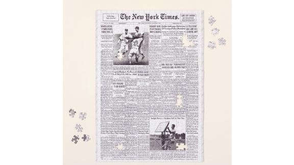 Quebra-cabeça personalizado para a primeira página do New York Times