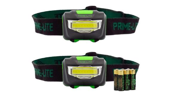 Prime-Lite 2 Pack LED Headlamp Flashlight With Batteries