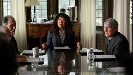 Ken Bolden, Sandra Oh and Mark Philip Stevenson portray professors in &quot;The Chair&quot; on Netflix. 