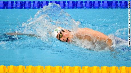 Flanagan competes in the 100m  freestyle on day two of the Irish National Swimming Team Trials.