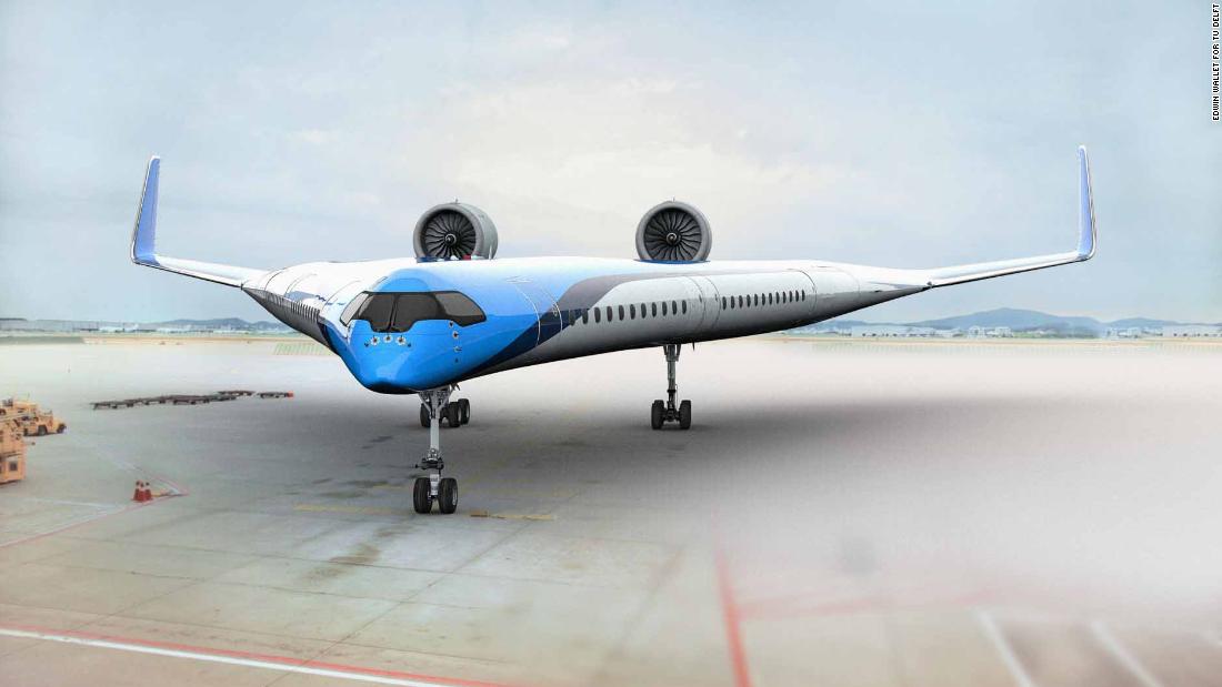 Low carbon travel isn&#39;t just about switching to sustainable fuel sources -- it&#39;s also about redesigning the transport itself. A &quot;Flying-V&quot; plane designed by Delft&#39;s University of Technology in the Netherlands and Dutch airline KLM can cut fuel consumption by 20%. Ultimately, researchers hope to switch out the kerosene with a sustainable fuel source, like liquid hydrogen.