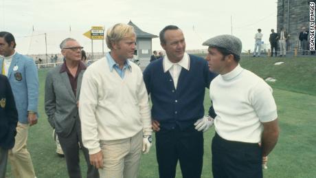 Niklaus, Palmer and Lair were photographed at the 1970 Open Championship in St. Andrew's.