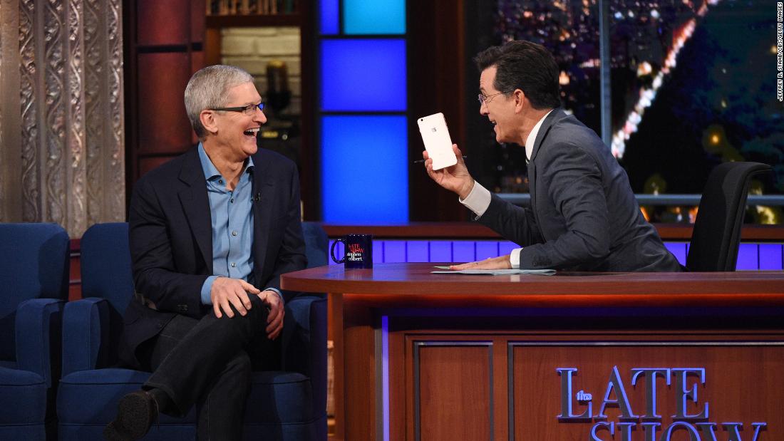 Cook appears as a guest on &quot;The Late Show with Stephen Colbert&quot; on September 15, 2015.