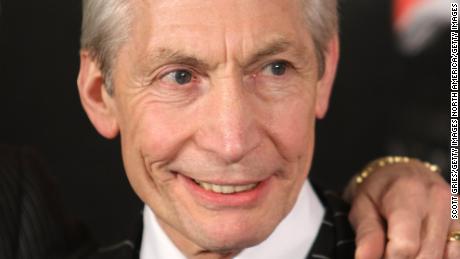 NEW YORK - MARCH 30:  Drummer Charlie Watts of the Rolling Stones during Paramount Pictures&#39; press conference for &quot;Shine A Light&quot; at the New York Palace Hotel on March 30, 2008 in New York City.  (Photo by Scott Gries/Getty Images)
