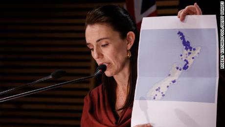 New Zealand Prime Minister Jacinda Ardern talks to the media at a press conference on August 23, 2021 in Wellington, New Zealand. 