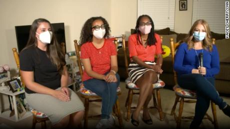 Stacie Smith, Nicole Willis, Rosell Jenkins and Laura Castrillo have been advocating for a mask mandate at Humble ISD.
